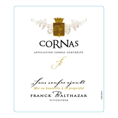 Franck Balthazar Cornas Sans Soufre Ajoute 2022 (6x75cl)