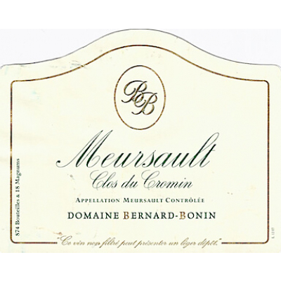Bernard Bonin Meursault Clos Du Cromin 2020 (6x75cl)