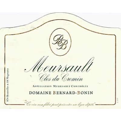 Bernard Bonin Meursault Clos Du Cromin 2021 (6x75cl)