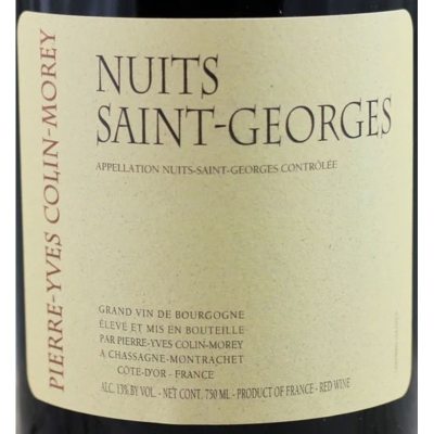 Pierre Yves Colin Morey Nuits Saint Georges 2018 (6x75cl)