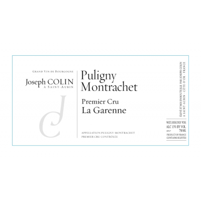 Joseph Colin Puligny-Montrachet 1er Cru La Garenne 2020 (6x75cl)
