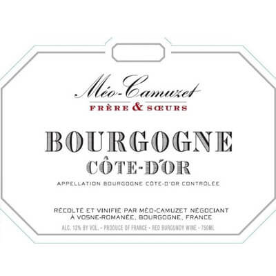 Meo-Camuzet Frere et Soeurs Bourgogne Cote d’Or Hemisphere Nord 2020 (6x75cl)