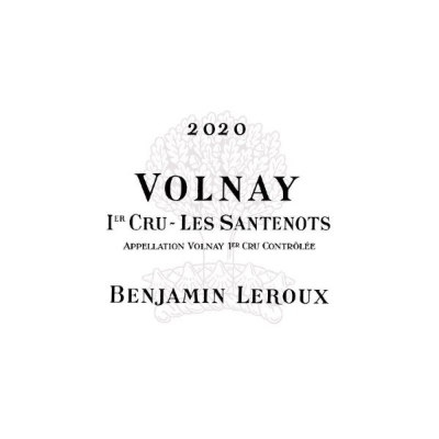 Benjamin Leroux Volnay 1er Cru Santenots 2019 (6x75cl)