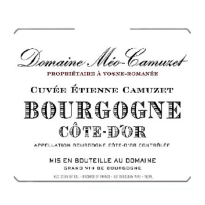 Meo-Camuzet Frere et Soeurs Bourgogne Cote D'Or Cuvee Etienne 2019 (12x75cl)