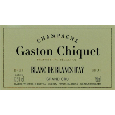 Gaston Chiquet Ay Grand Cru Blanc de Blancs d'Ay Vintage 2009 (6x75cl)