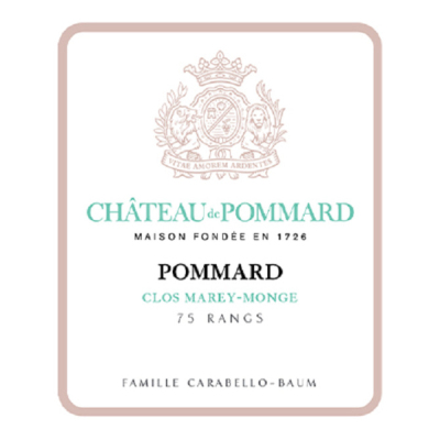 Chateau Pommard Pommard Clos Marey-Monges 75 Rangs 2017 (6x75cl)
