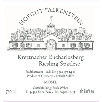 Hofgut Falkenstein Krettnacher Euchariusberg Riesling Spatlese 2019 (6x75cl)