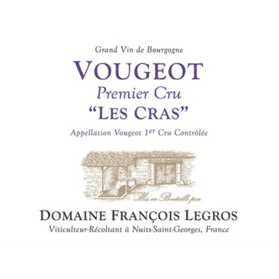 Francois Legros Vougeot 1er Cru Les Cras 2022 (6x75cl)