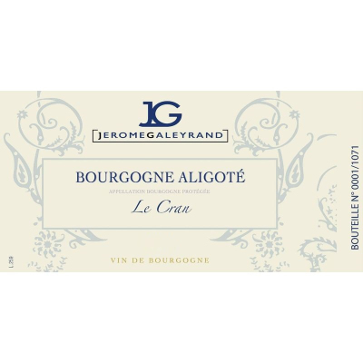 Jerome Galeyrand Bourgogne Aligote Le Cran 2022 (6x75cl)