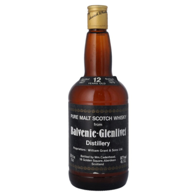 Balvenie-Glenlivet (Cadenheads) Pure Malt Dumpy Brown Bottle 12YO Bottled 1979 1967 (1x75cl)