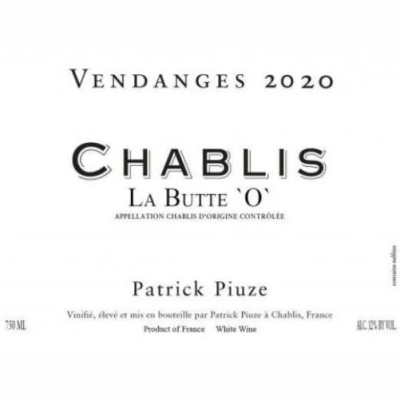 Patrick Piuze Chablis Butte O 2021 (12x75cl)