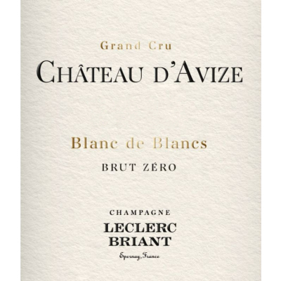 Leclerc Briant Chateau d'Avize Blanc de Blancs Brut Zero Grand Cru 2012 (1x75cl)