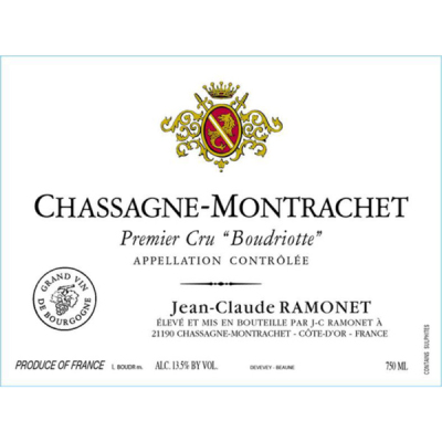 Jean-Claude Ramonet Chassagne-Montrachet 1er Cru La Boudriotte Rouge 2018 (3x75cl)