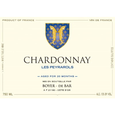 Boyer de Bar Les Peyrarols Chardonnay VdF 2021 (12x75cl)