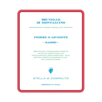 Stella di Campalto (Podere S.Giuseppe) Brunello di Montalcino Sasso 2016 (6x75cl)