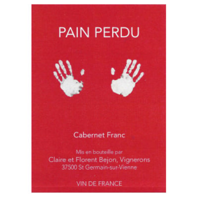 Claire et Florent Bejon Pain Perdu Cabernet Franc VdF 2021 (6x75cl)