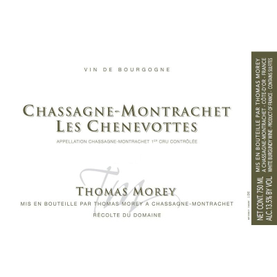 Thomas Morey Chassagne-Montrachet 1er Cru Les Chenevottes Blanc 2020 (6x75cl)