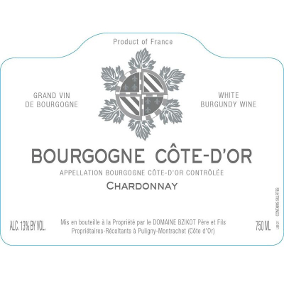 Bzikot Bourgogne Cote d'Or Chardonnay 2021 (12x75cl)