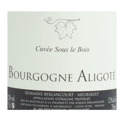 Berlancourt Bourgogne Aligote Cuvee Sous le Bois 2020 (6x75cl)