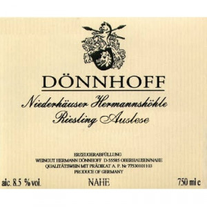 Donnhoff Niederhauser Hermannshohle Riesling Auslese Goldkapsel 2019 (6x75cl)