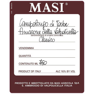 Masi Amarone della Valpolicella Classico Campolongo di Torbe 2006 (6x75cl)