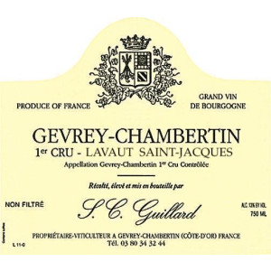 Guillard Gevrey-Chambertin 1er Cru Lavaut Saint-Jacques 2014 (6x75cl)