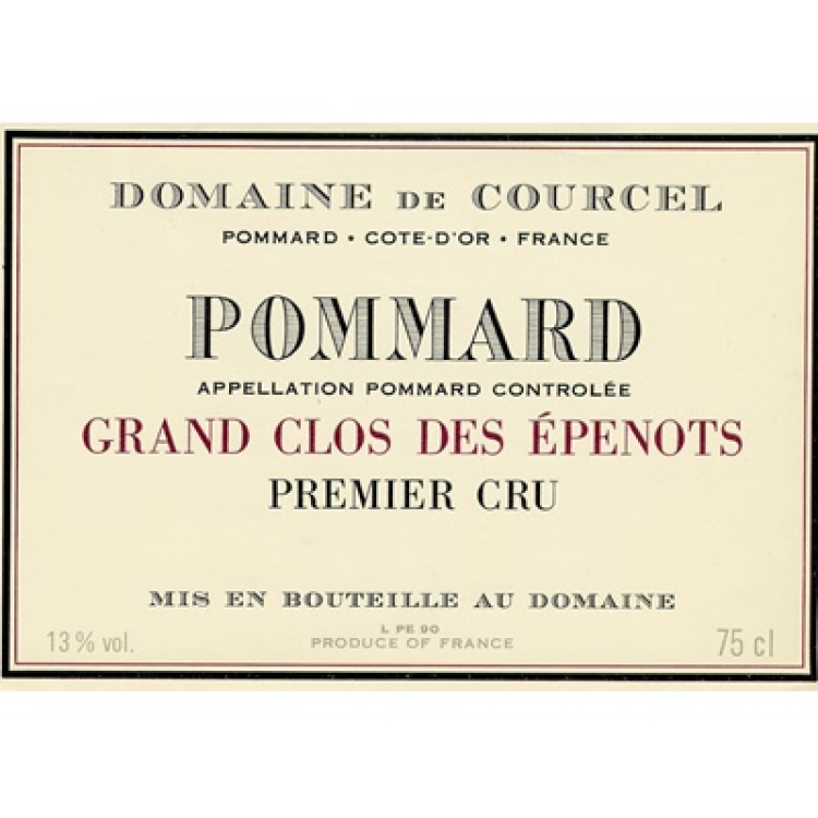 Courcel Pommard 1er Cru Grand Clos des Epenots 2009 (6x75cl)