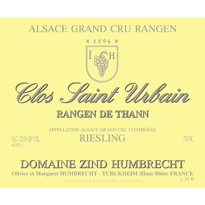 Zind Humbrecht Riesling Rangen Thann Grand Cru Clos Saint Urbain 2019 (6x75cl)