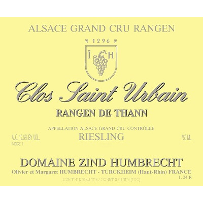 Zind Humbrecht Riesling Rangen Thann Grand Cru Clos Saint Urbain 2019 (1x75cl)