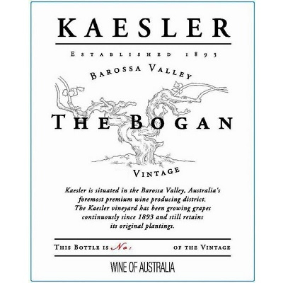 Kaesler The Bogan Shiraz 2015 (12x75cl)