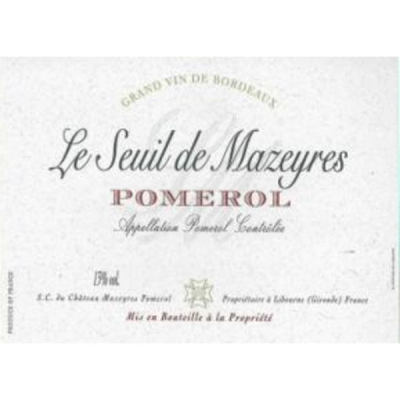 Le Seuil de Mazeyres 2020 (6x75cl)