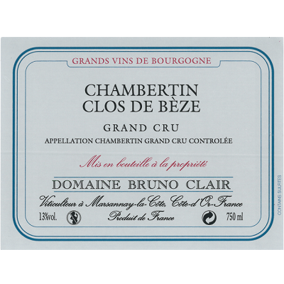 Bruno Clair Chambertin-Clos-De-Beze Grand Cru 2017 (6x75cl)