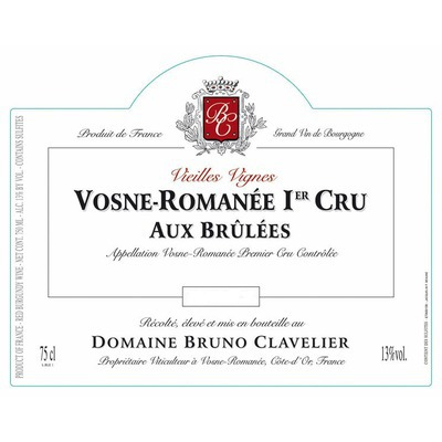 Bruno Clavelier Vosne-Romanee 1er Cru Aux Brulees 2014 (6x75cl)