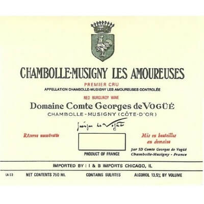 Comte Georges de Vogue Chambolle-Musigny 1er Cru Les Amoureuses 2021 (3x75cl)