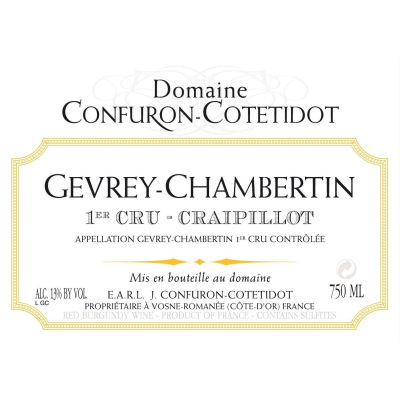 Confuron-Cotetidot Gevrey-Chambertin 1er Cru Craipillot 2015 (6x75cl)