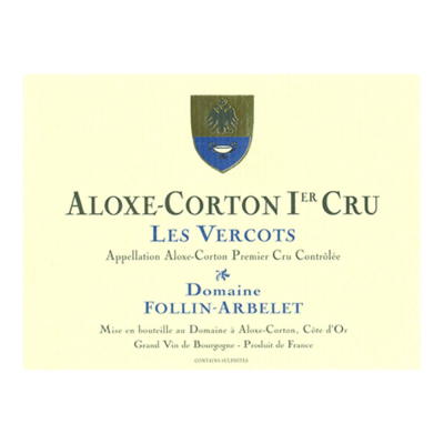 Follin-Arbelet Aloxe-Corton 1er Cru Les Vercots 2022 (6x75cl)