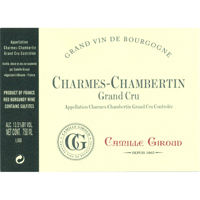 Camille Giroud Charmes-Chambertin Grand Cru 2015 (6x75cl)