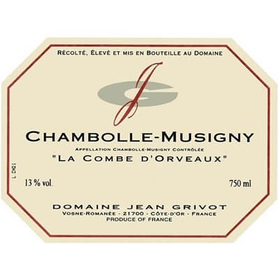 Jean Grivot Chambolle-Musigny 1er Cru La Combe d'Orveau 2014 (12x75cl)