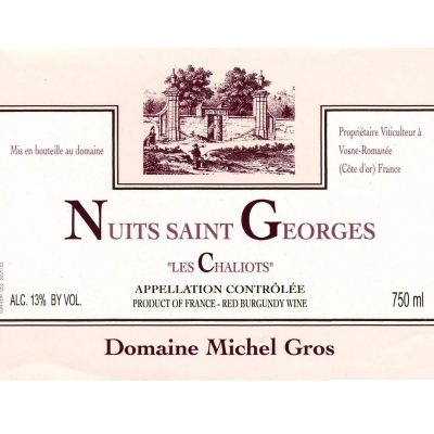 Michel Gros Nuits-Saint-Georges 1er Cru Chaillots 2018 (12x75cl)