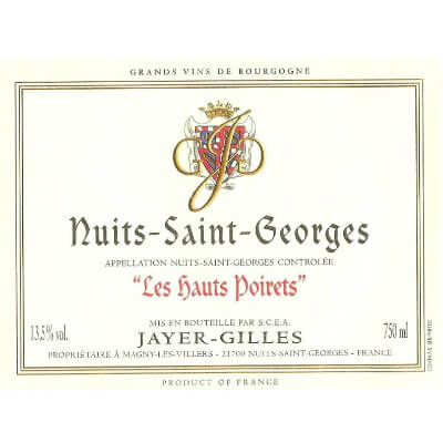 Jayer Gilles Nuits-Saint-Georges 1er Cru Les Hauts Poirets 2018 (6x150cl)