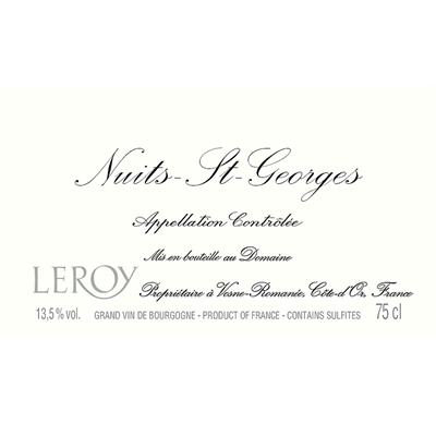 Maison Leroy Nuits-Saint-Georges 2013 (6x75cl)