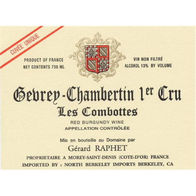 Gerard Raphet Gevrey Chambertin Combottes 2010 (12x75cl)