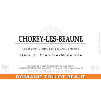 Tollot-Beaut Chorey-Les-Beaune Piece du Chapitre 2022 (6x75cl)