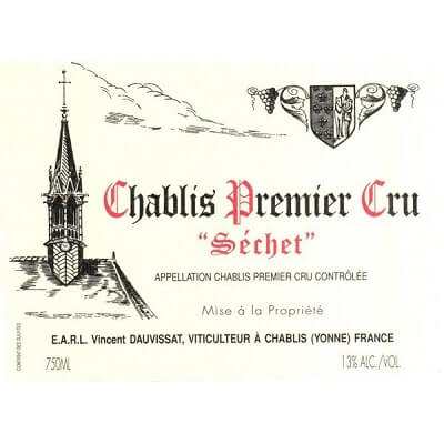 Vincent Dauvissat Chablis 1er Cru Sechet 2021 (6x75cl)