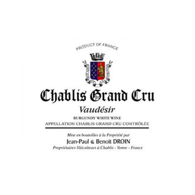 Jean-Paul Droin Chablis Grand Cru Vaudesir 2023 (12x75cl)