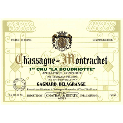 Gagnard-Delagrange Chassagne-Montrachet 1er Cru La Boudriotte 2020 (6x75cl)