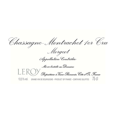 Maison Leroy Chassagne-Montrachet 1er Cru Morgeot 2014 (12x75cl)