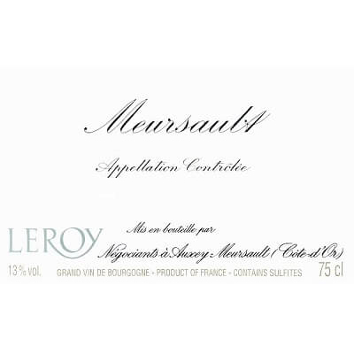 Maison Leroy Meursault 2018 (12x75cl)
