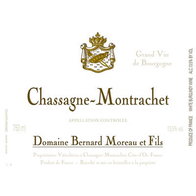 Bernard Moreau Chassagne-Montrachet 2021 (6x75cl)