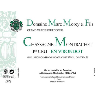 Marc Morey & Fils Chassagne-Montrachet 1er Cru En Virondot 2019 (6x75cl)